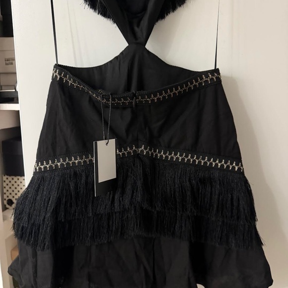 Black Fringe Mini Dress - Picture 6 of 6